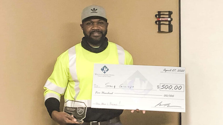 Waste Connections driver Stacy Gillespie wins 3rd Eye shield award