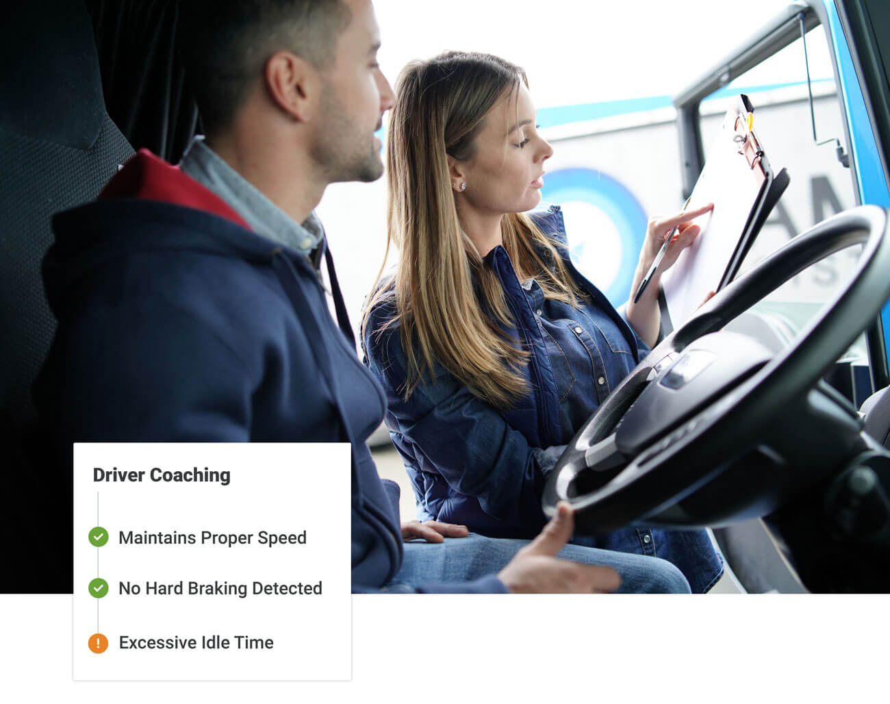 Driver efficiency and productivity software for truck camera systems