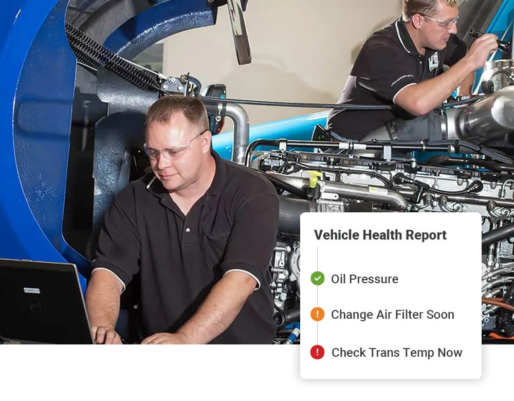 Fleet maintenance and health monitoring software for trucks