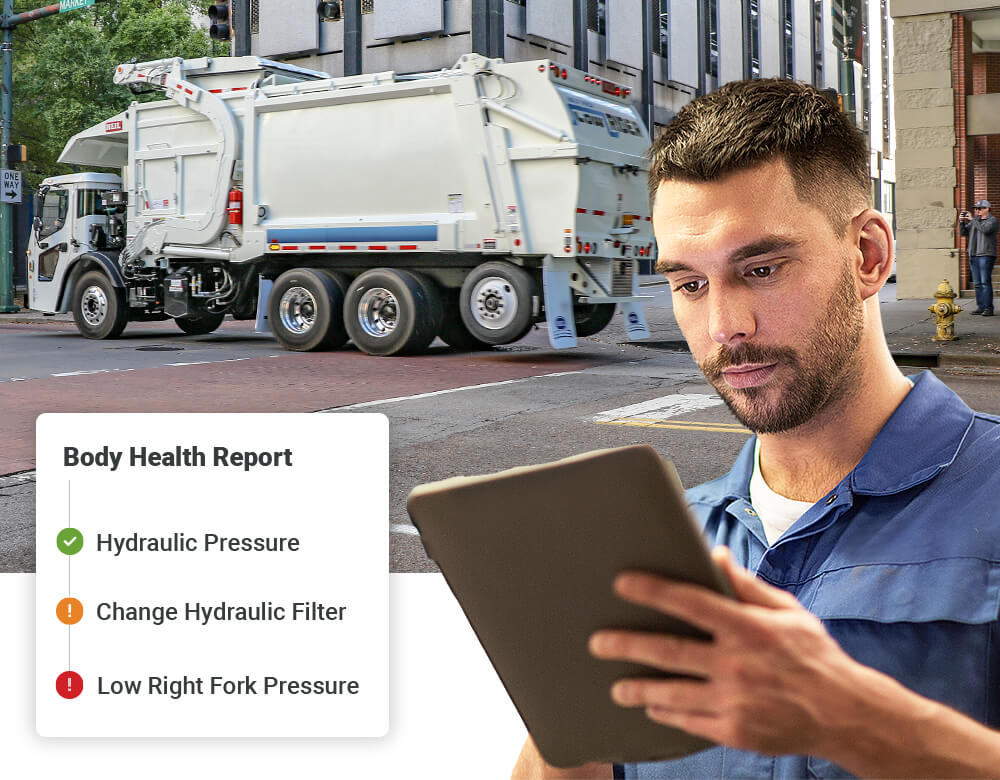 Heil garbage truck maintenance monitoring and repair software
