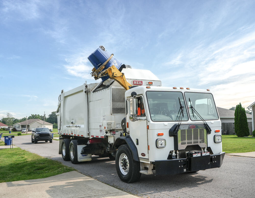 Service verification software for sideload garbage trucks