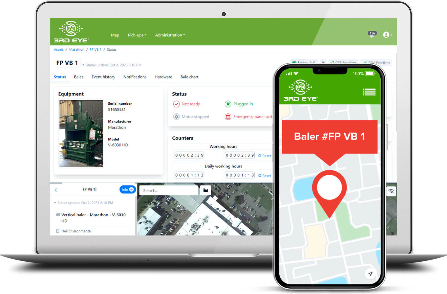 Connected smart baler software interface